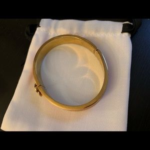 lindsay bright orange enamel hinge bangle bracelet